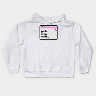 Girls Who Code Pink Kids Hoodie